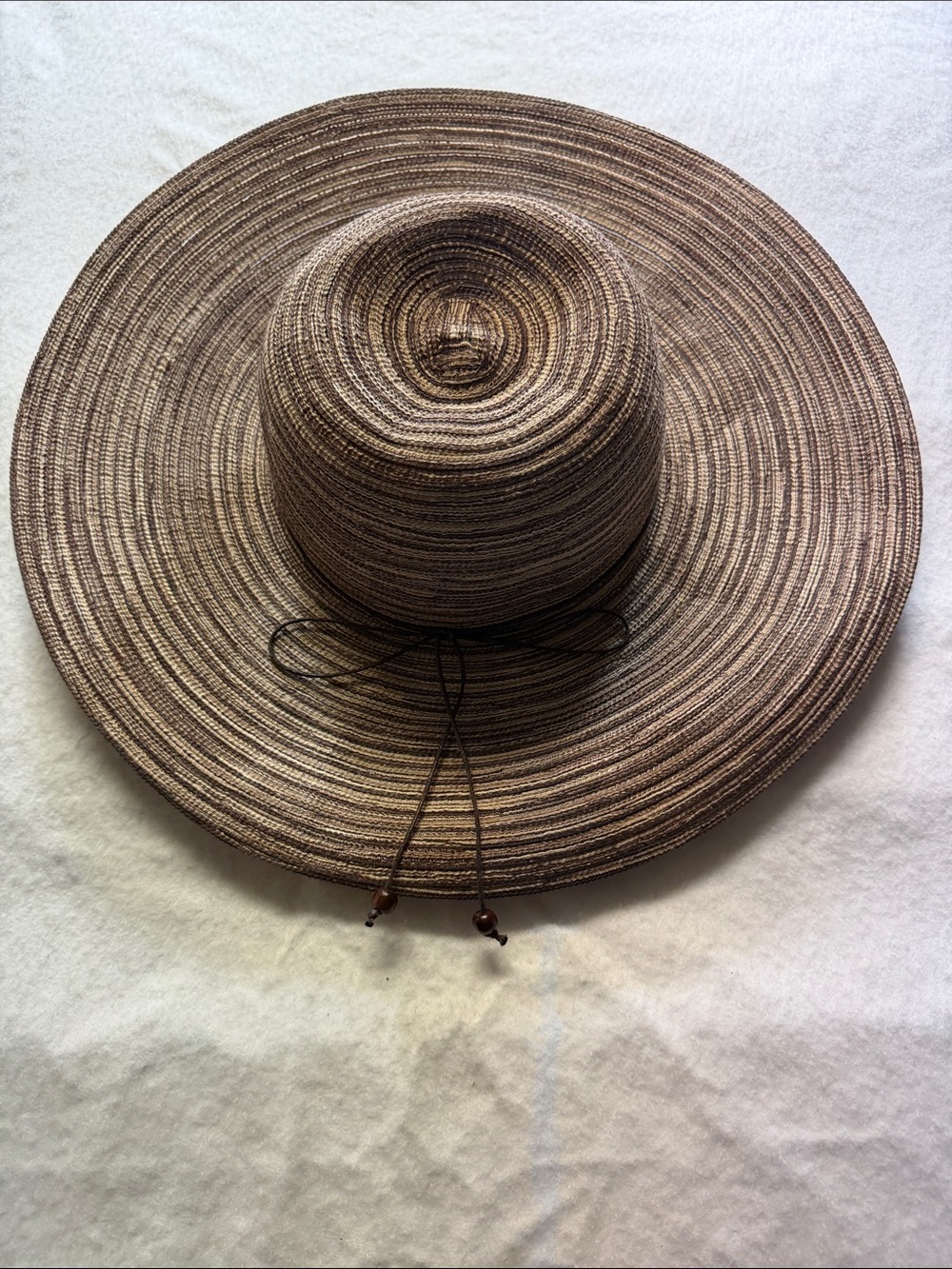 HBY Miami Wide Brim Straw Sun Hat - Brown